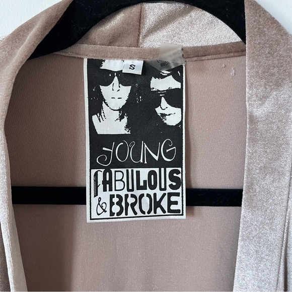 REVOLVE | Young fabulous & broke cream velvet duster small - Picture 3 of 9